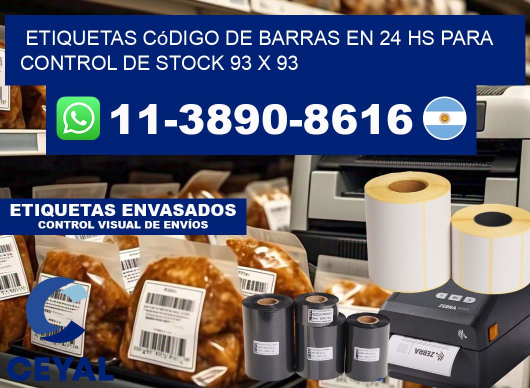 Etiquetas código de barras en 24 hs para control de stock 93 x 93