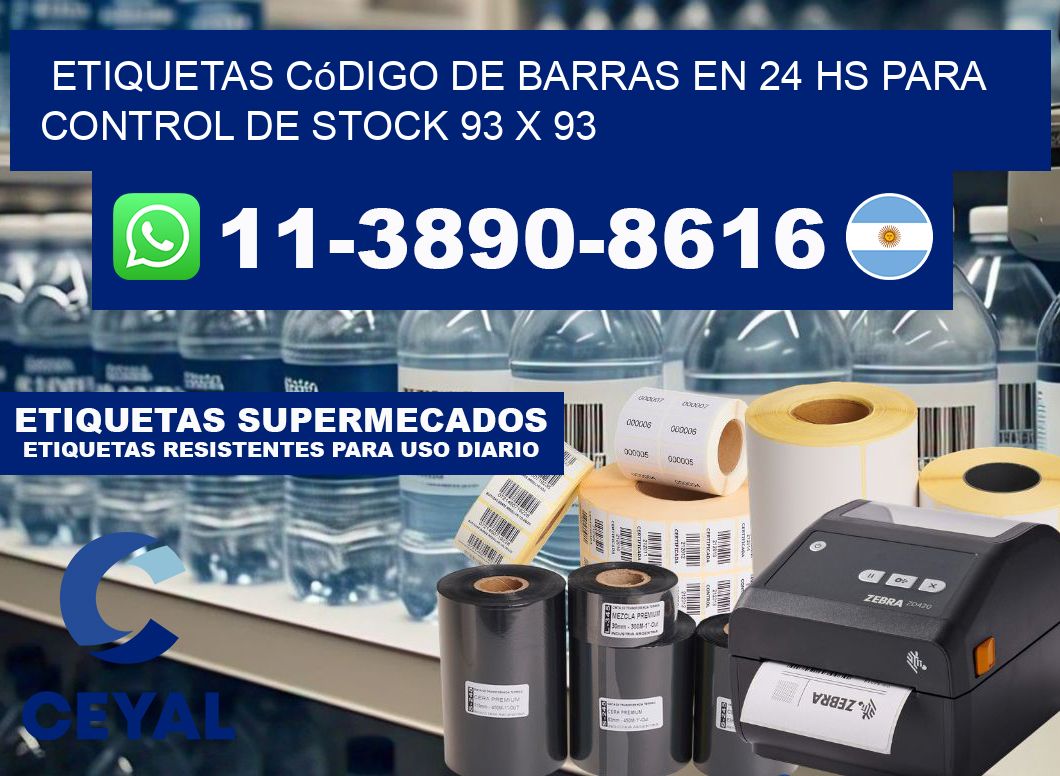 Etiquetas código de barras en 24 hs para control de stock 93 x 93