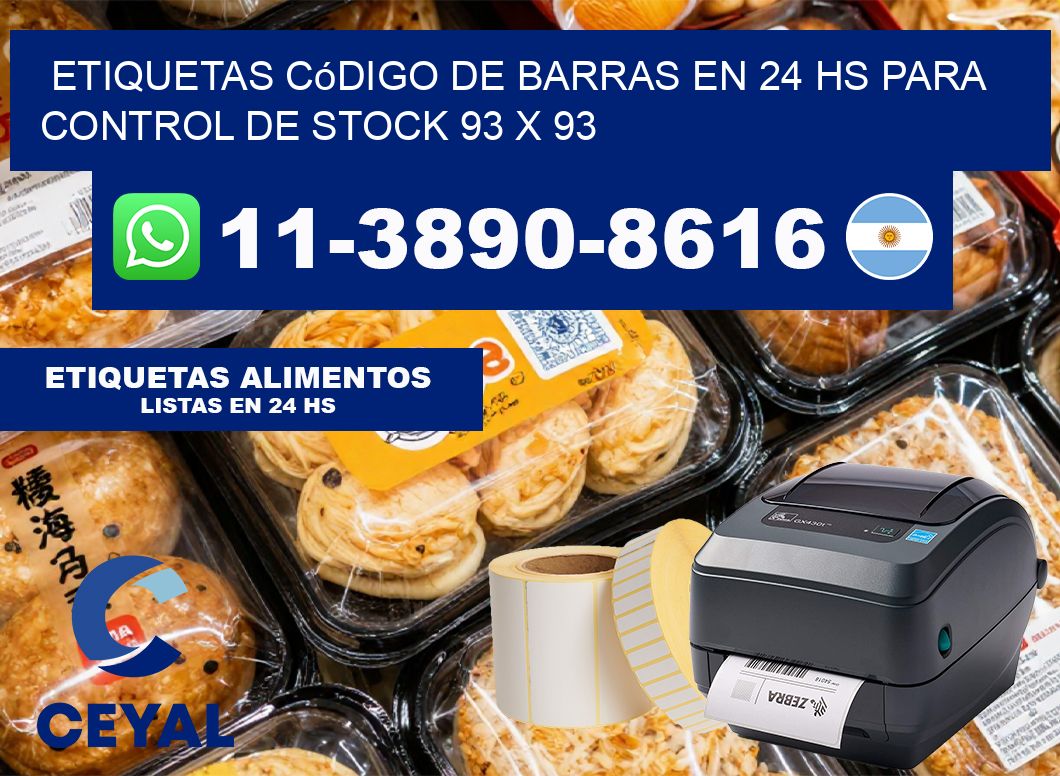 Etiquetas código de barras en 24 hs para control de stock 93 x 93