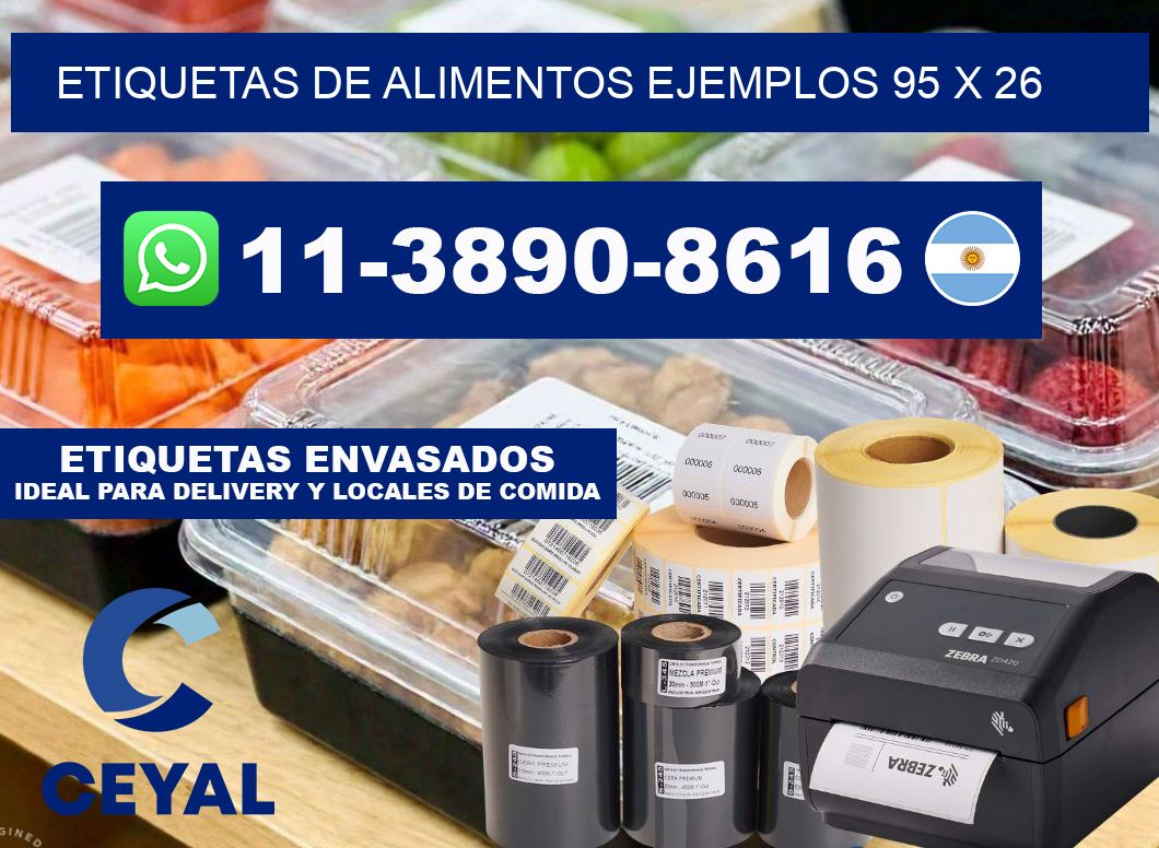 Etiquetas de alimentos ejemplos 95 x 26