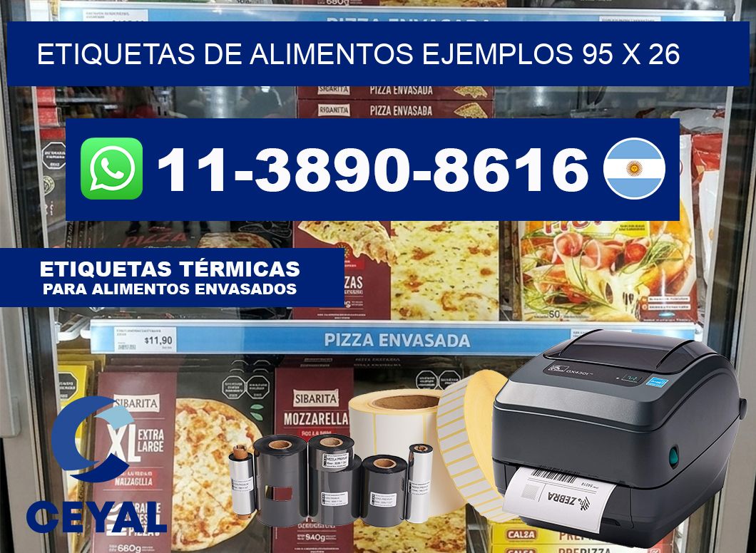 Etiquetas de alimentos ejemplos 95 x 26