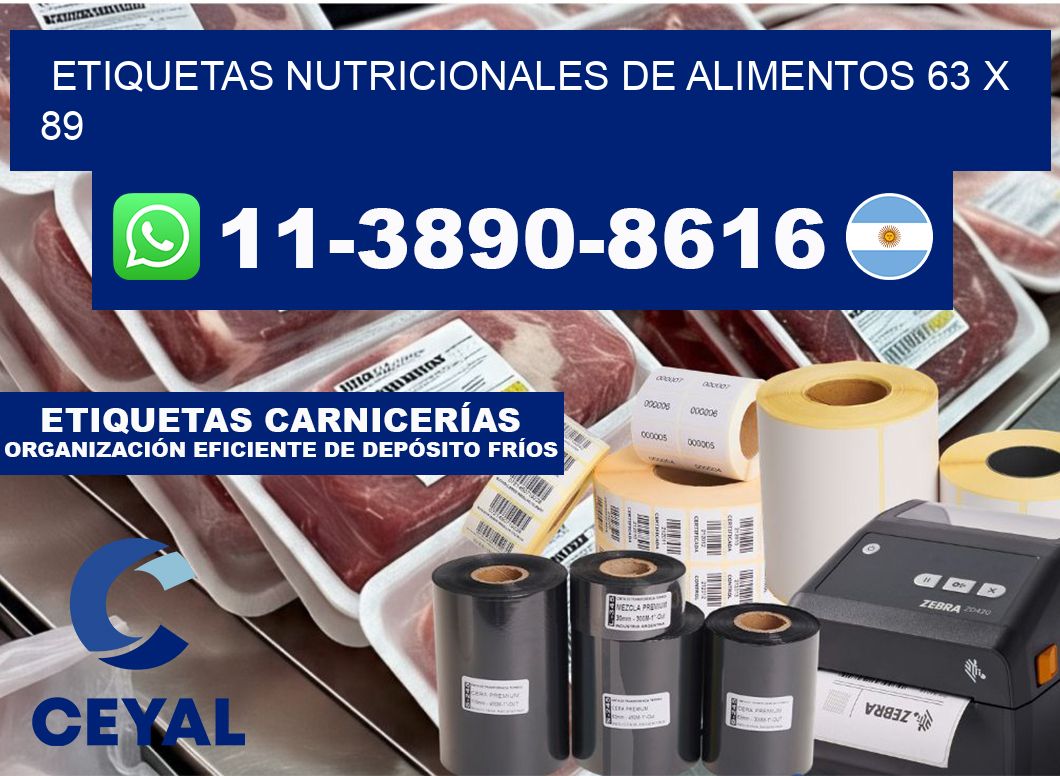 Etiquetas nutricionales de alimentos 63 x 89