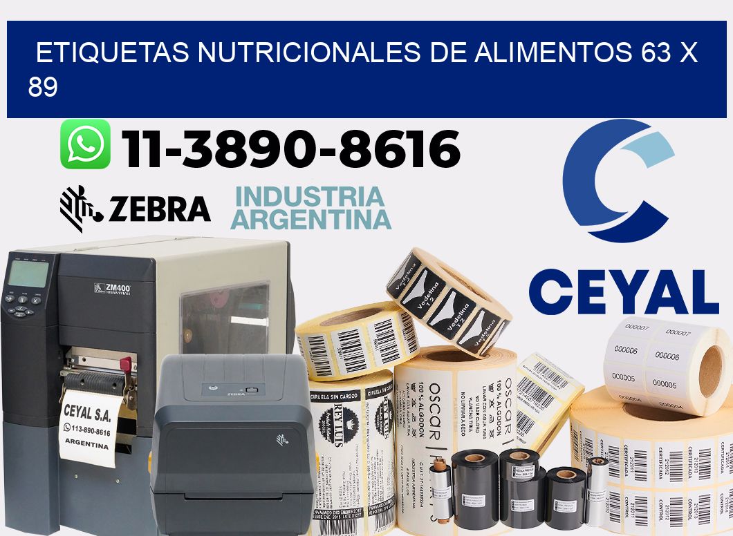 Etiquetas nutricionales de alimentos 63 x 89