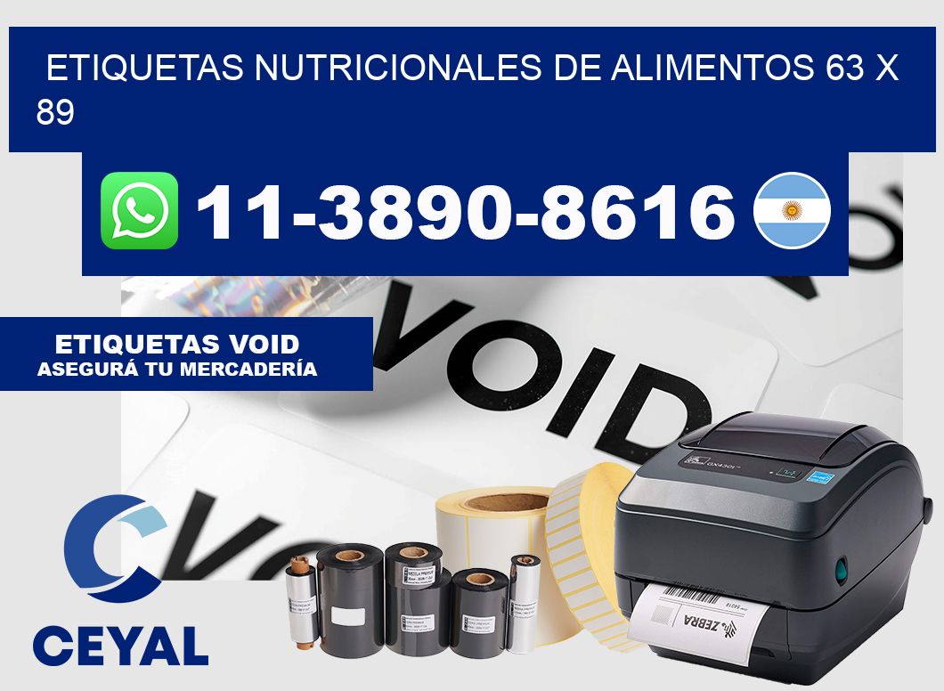 Etiquetas nutricionales de alimentos 63 x 89