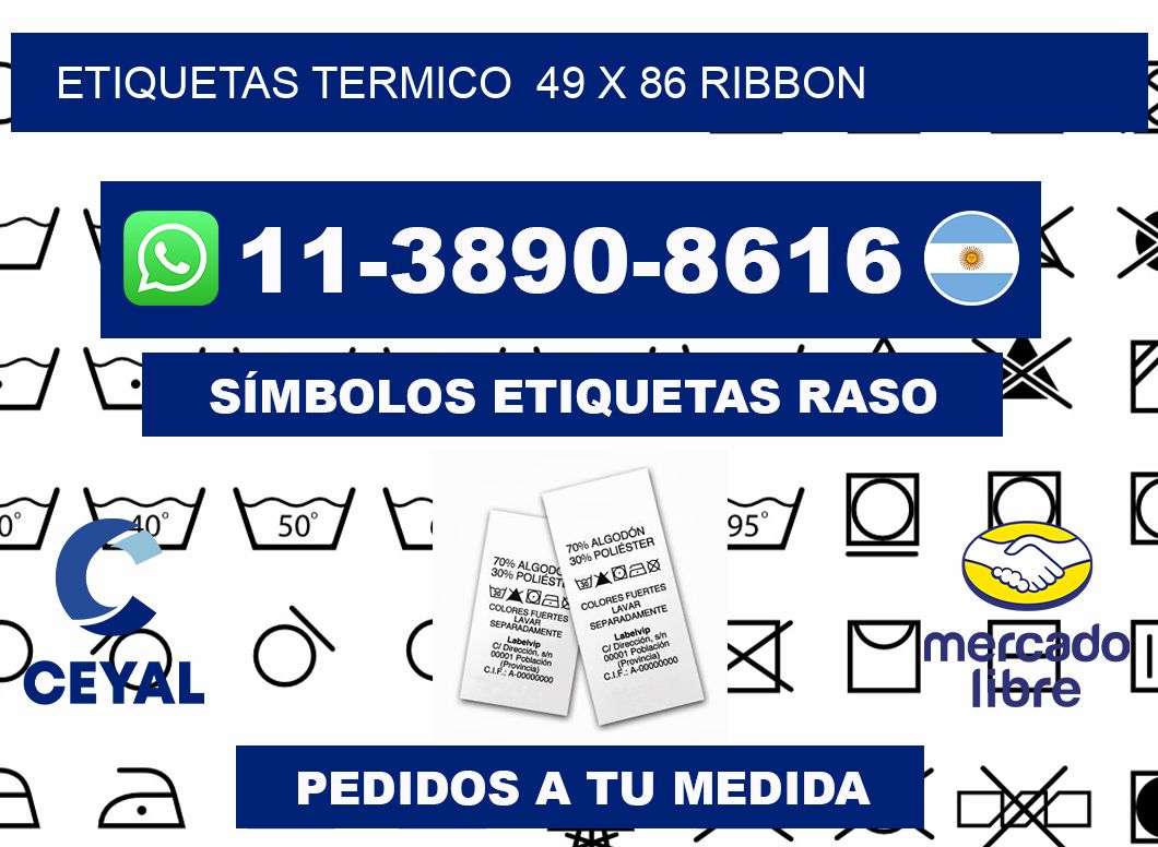 Etiquetas termico  49 x 86 ribbon