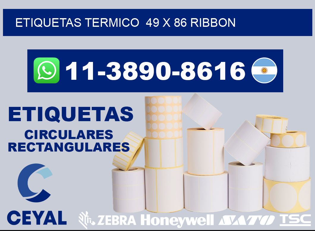 Etiquetas termico  49 x 86 ribbon
