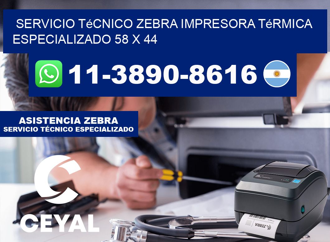 Servicio Técnico Zebra Impresora Térmica Especializado 58 x 44