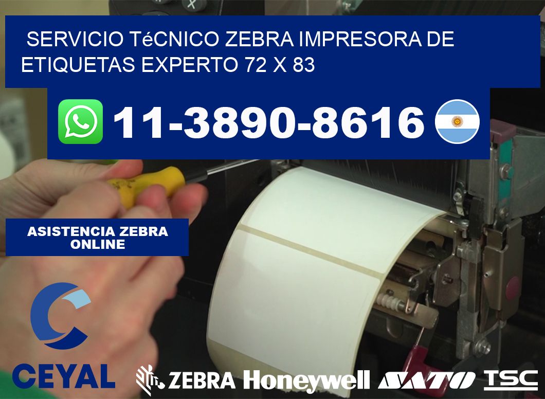 Servicio Técnico Zebra Impresora de Etiquetas Experto 72 x 83