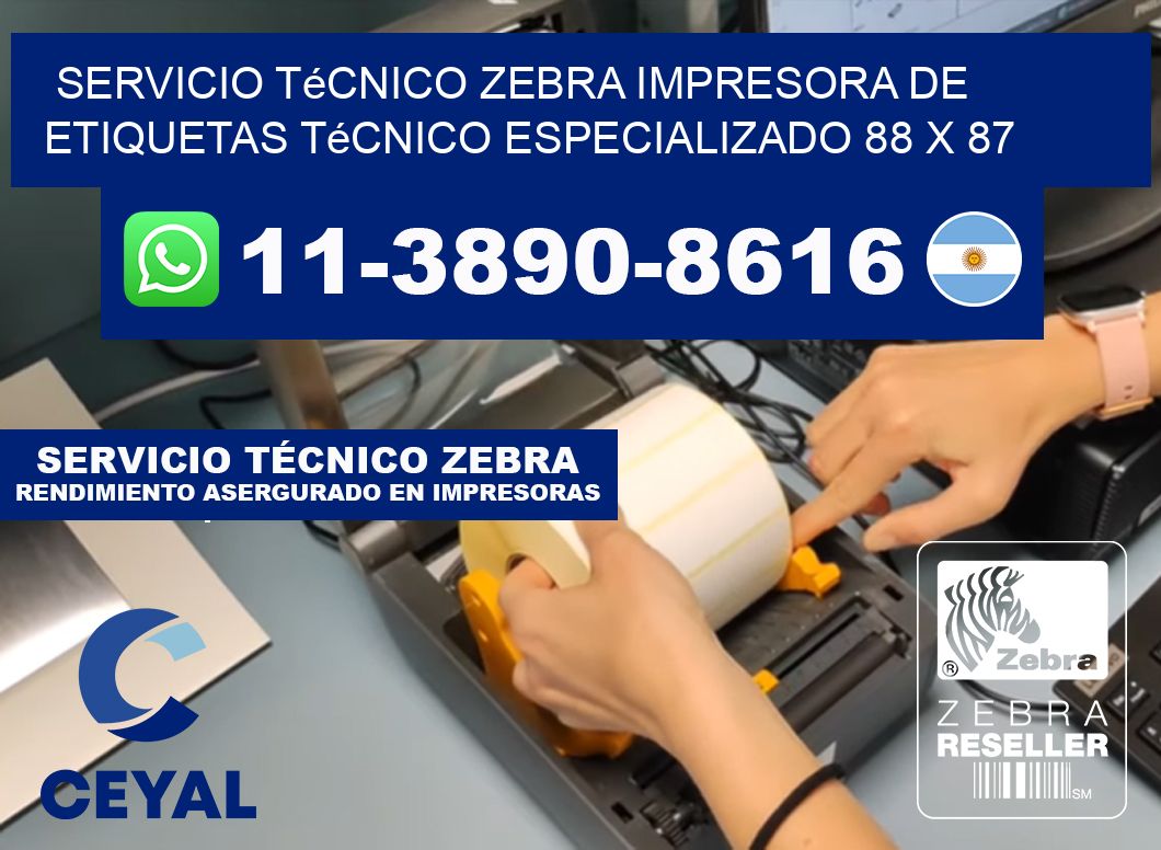 Servicio Técnico Zebra Impresora de Etiquetas Técnico Especializado 88 x 87
