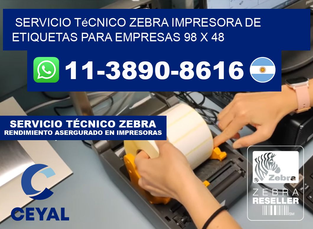 Servicio Técnico Zebra Impresora de Etiquetas para Empresas 98 x 48