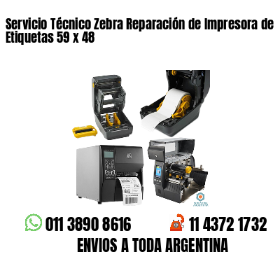 Servicio Técnico Zebra Reparación de Impresora de Etiquetas 59 x 48