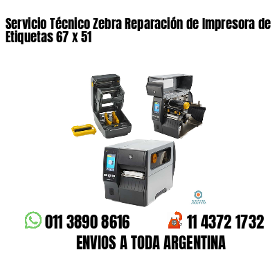 Servicio Técnico Zebra Reparación de Impresora de Etiquetas 67 x 51