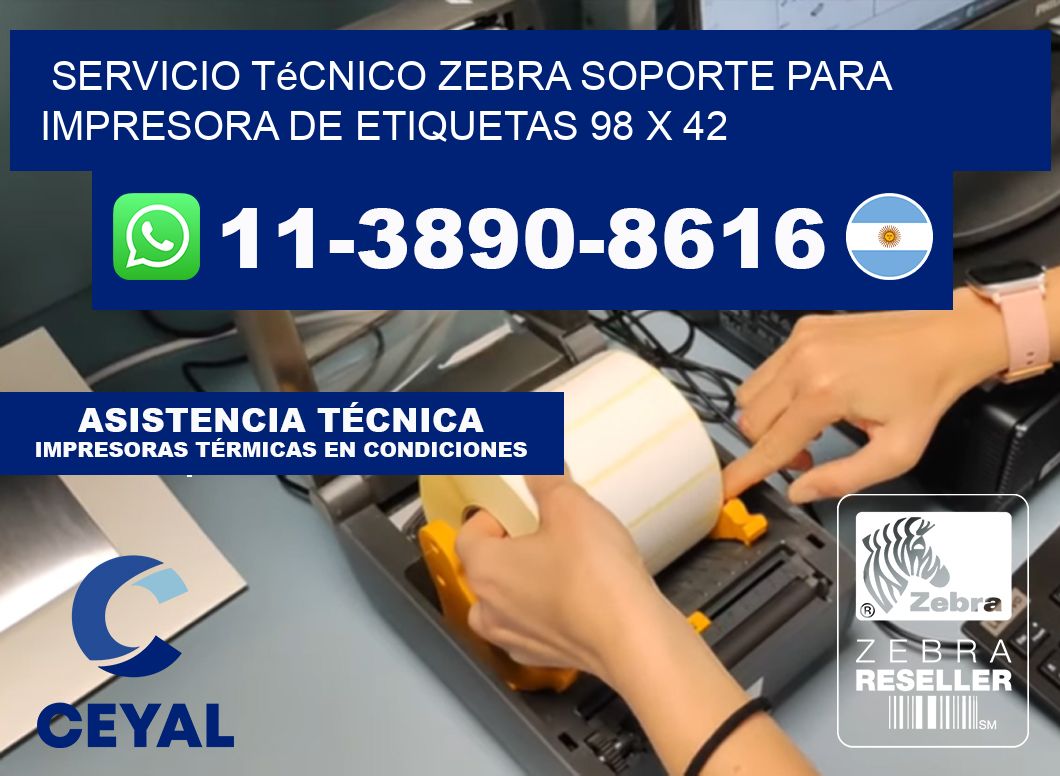 Servicio Técnico Zebra Soporte para Impresora de Etiquetas 98 x 42