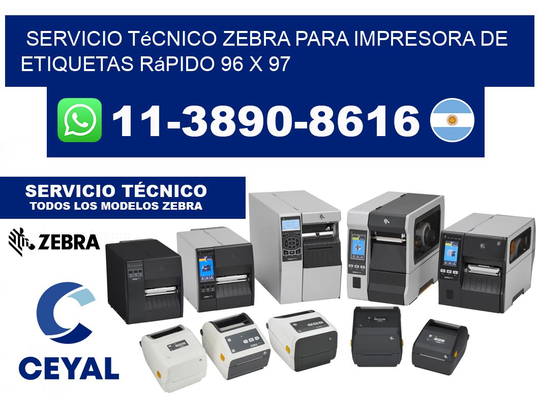 Servicio Técnico Zebra para Impresora de Etiquetas Rápido 96 x 97