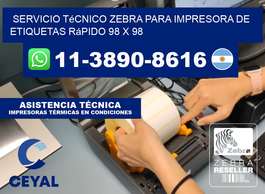 Servicio Técnico Zebra para Impresora de Etiquetas Rápido 98 x 98