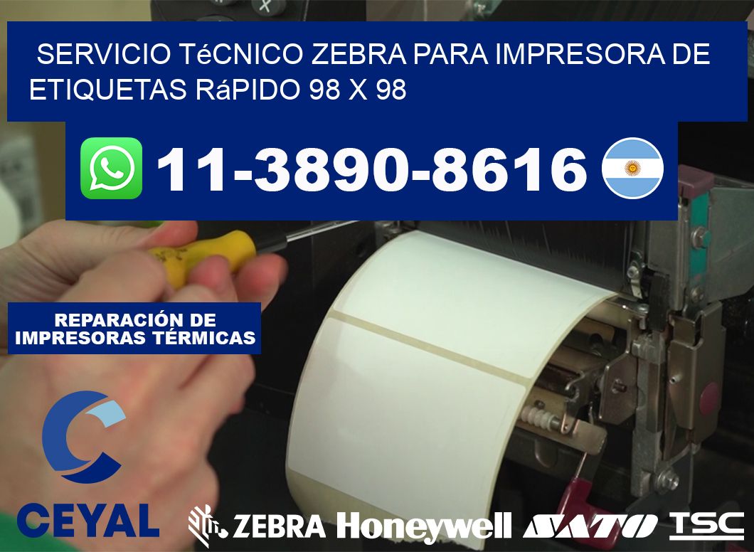 Servicio Técnico Zebra para Impresora de Etiquetas Rápido 98 x 98