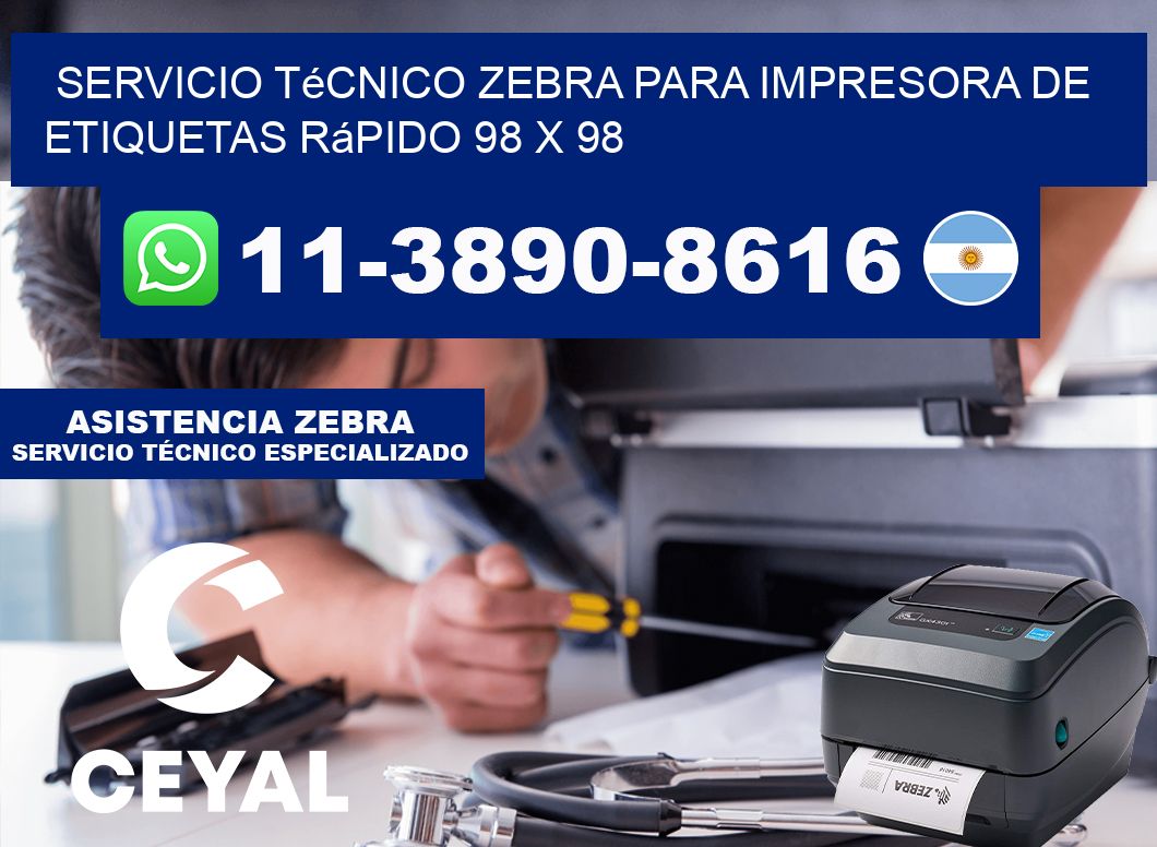 Servicio Técnico Zebra para Impresora de Etiquetas Rápido 98 x 98