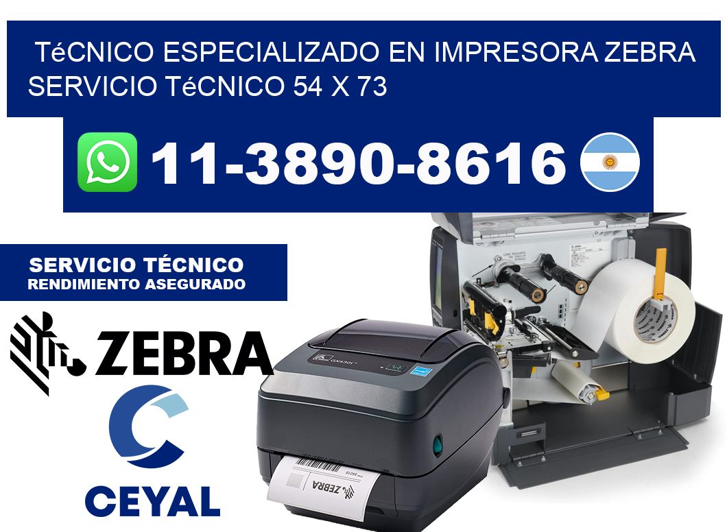 Técnico Especializado en Impresora Zebra Servicio Técnico 54 x 73