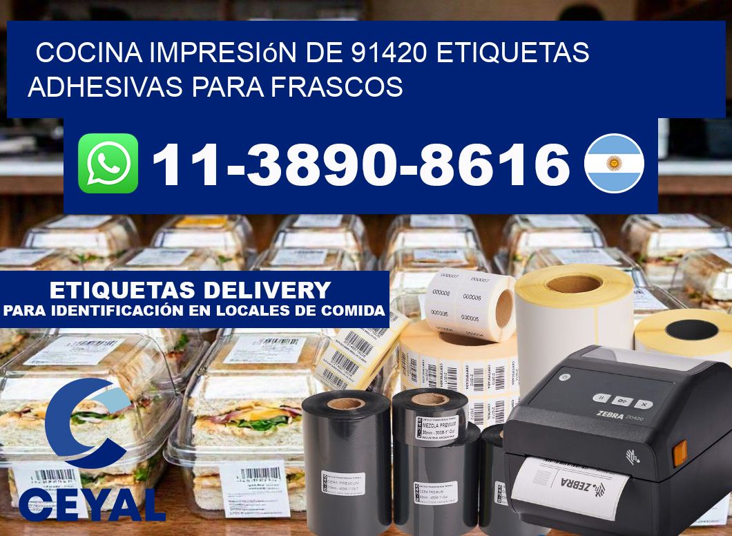 cocina impresión de 91420 etiquetas adhesivas para frascos