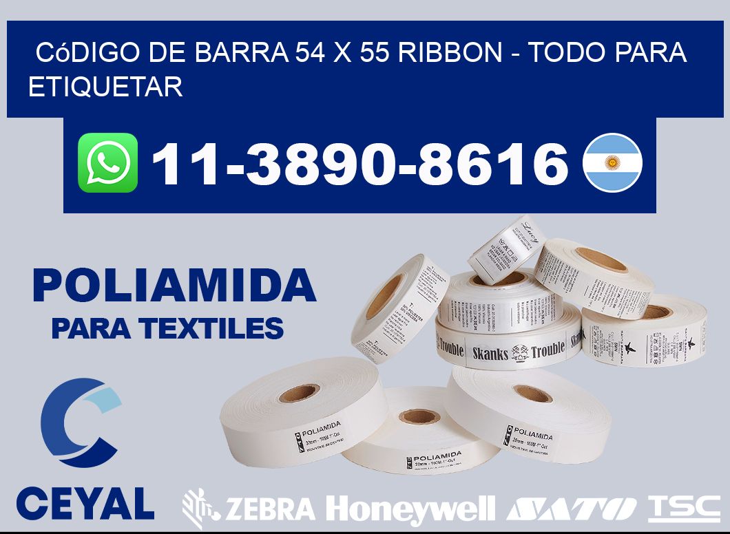 código de barra 54 x 55 ribbon - Todo para Etiquetar