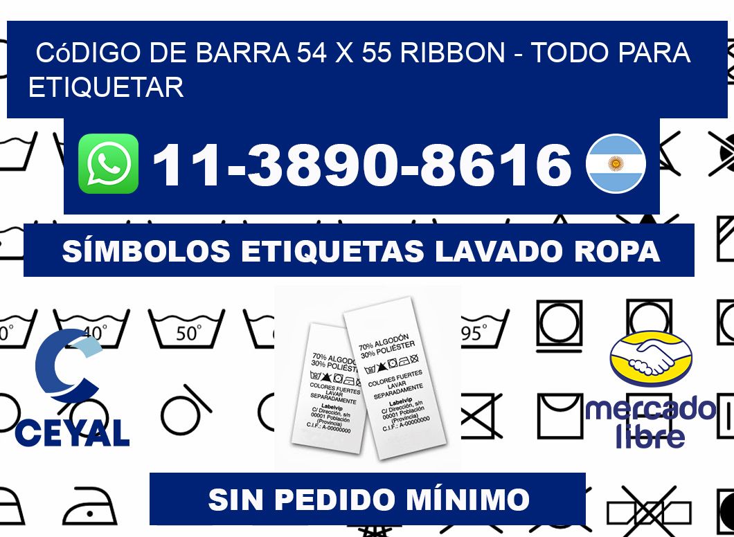 código de barra 54 x 55 ribbon - Todo para Etiquetar