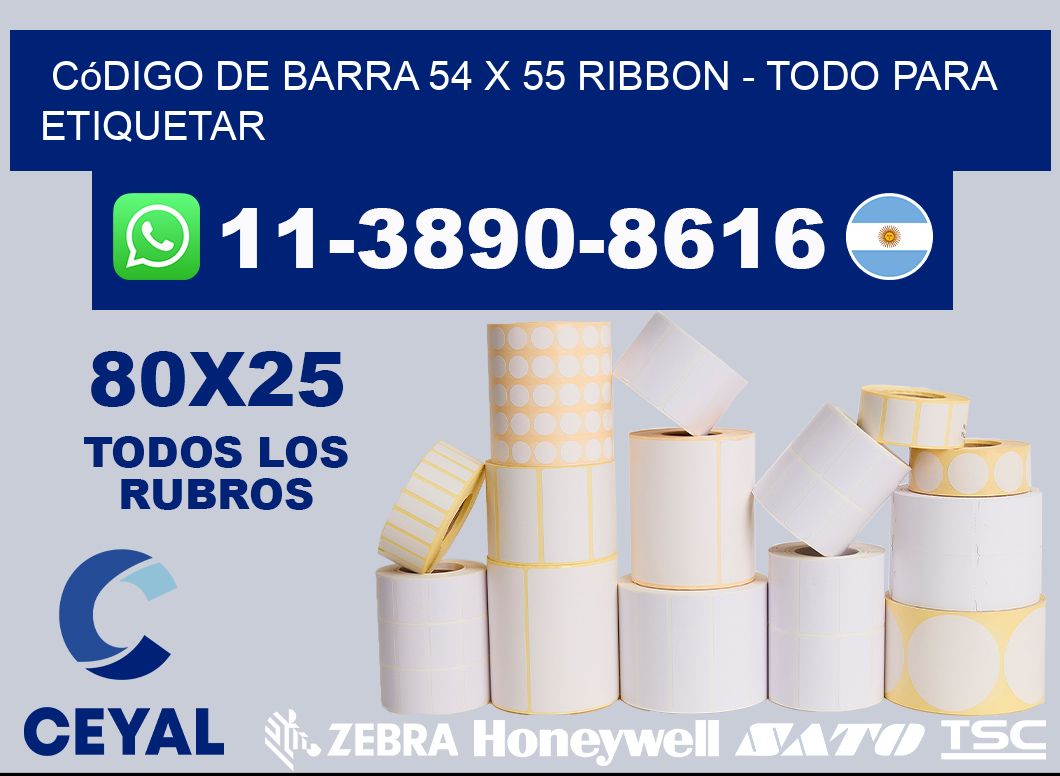 código de barra 54 x 55 ribbon – Todo para Etiquetar