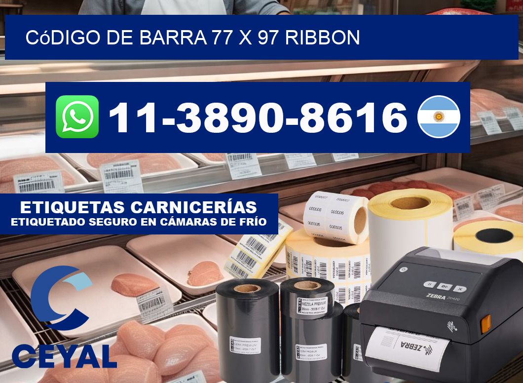 código de barra 77 x 97 ribbon