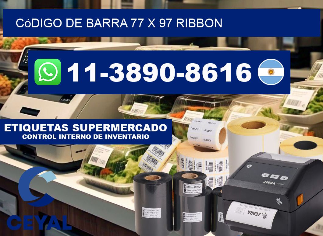 código de barra 77 x 97 ribbon