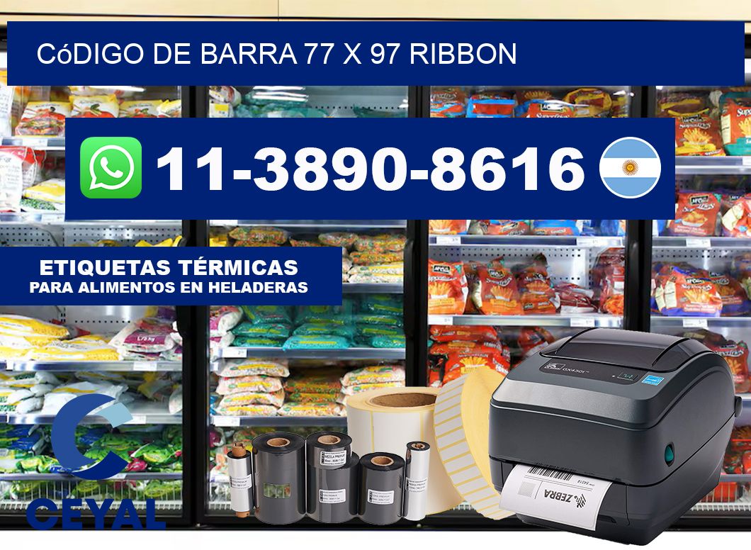 código de barra 77 x 97 ribbon
