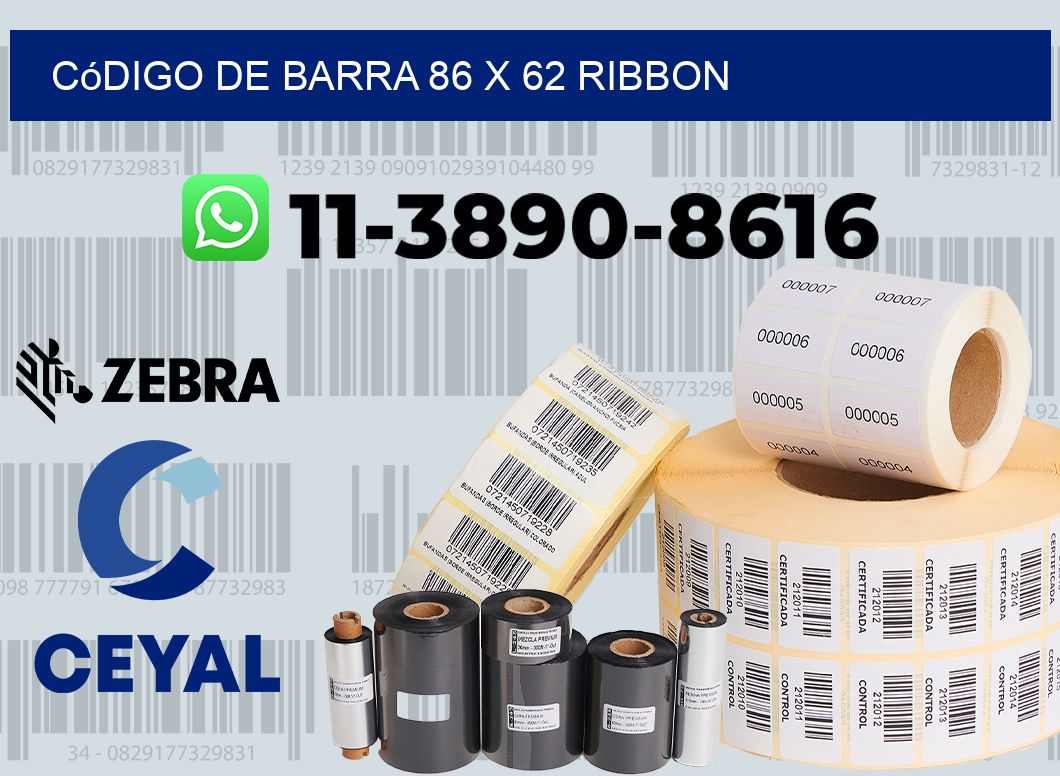 código de barra 86 x 62 ribbon