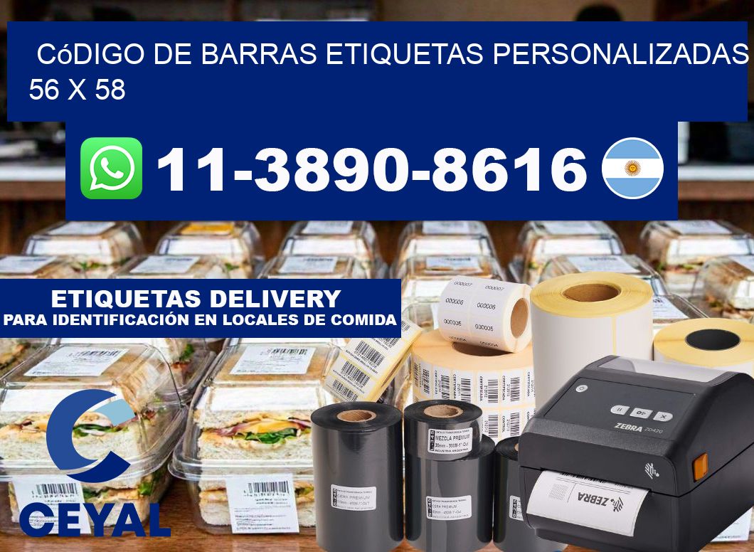 código de barras etiquetas personalizadas 56 x 58