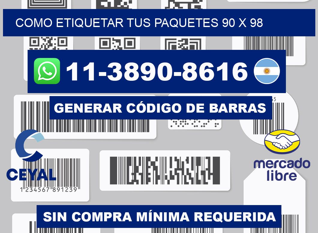 como etiquetar tus paquetes 90 x 98