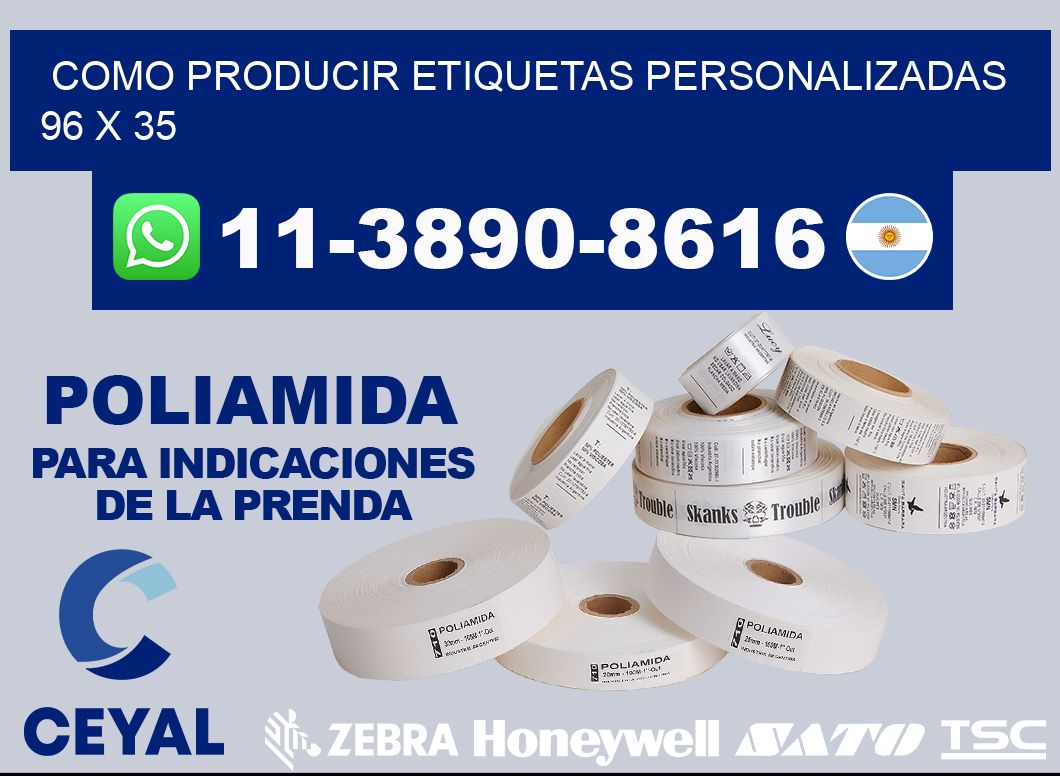 como producir etiquetas personalizadas 96 x 35