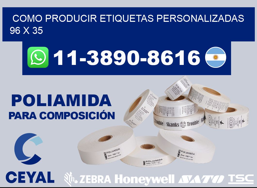 como producir etiquetas personalizadas 96 x 35