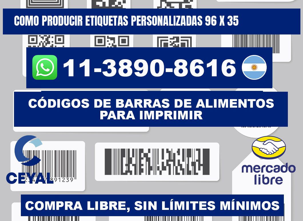 como producir etiquetas personalizadas 96 x 35