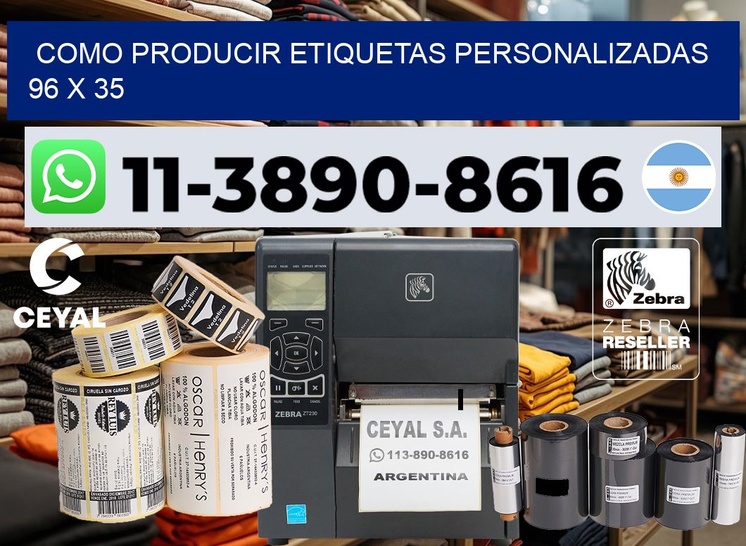 como producir etiquetas personalizadas 96 x 35