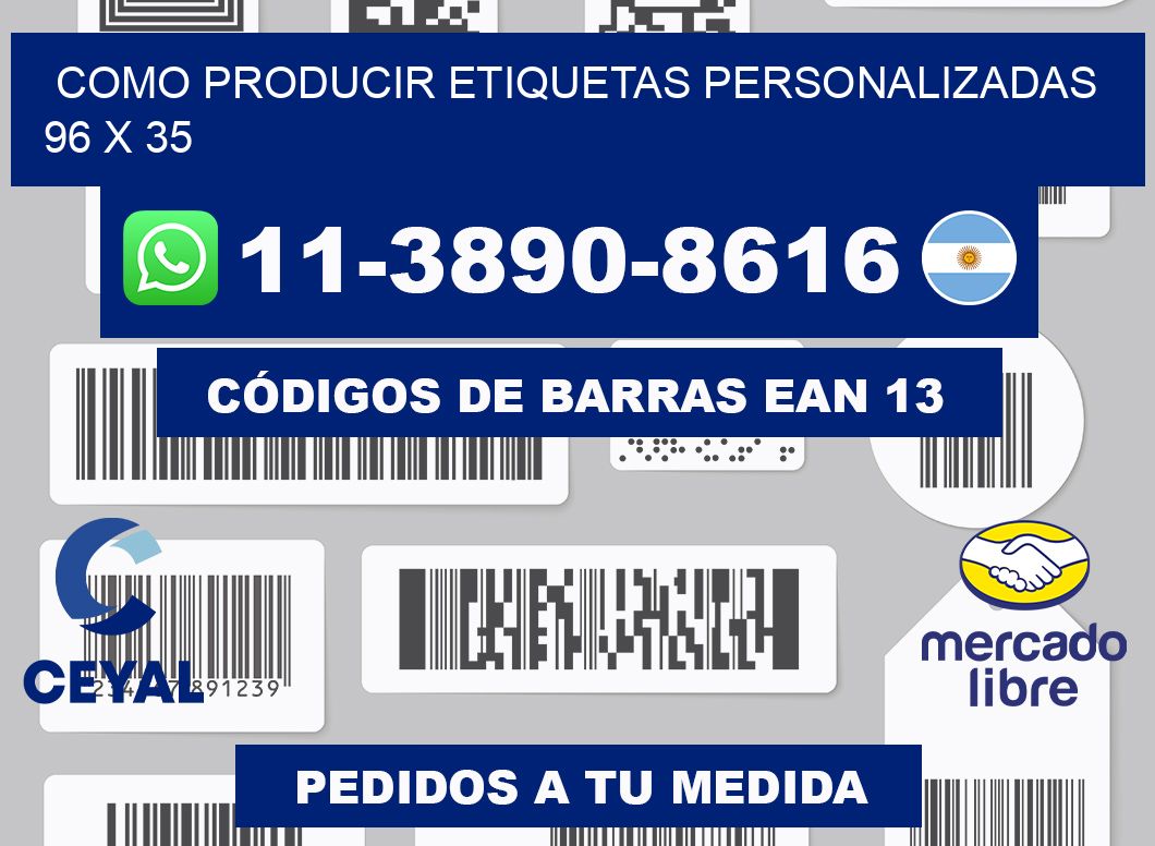 como producir etiquetas personalizadas 96 x 35