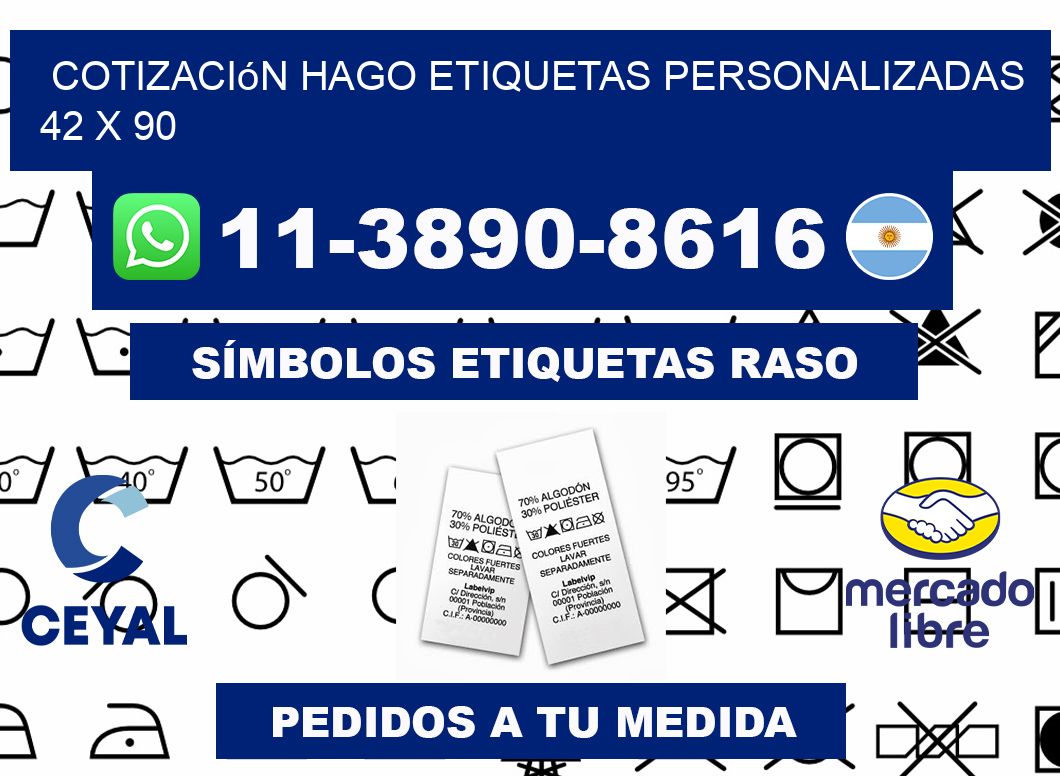 cotización hago etiquetas personalizadas 42 x 90