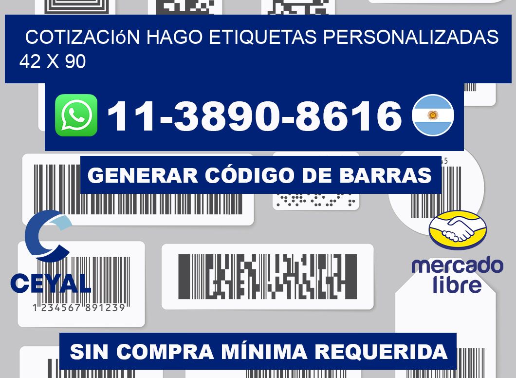 cotización hago etiquetas personalizadas 42 x 90