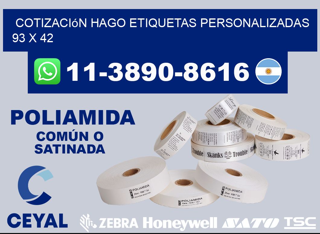 cotización hago etiquetas personalizadas 93 x 42