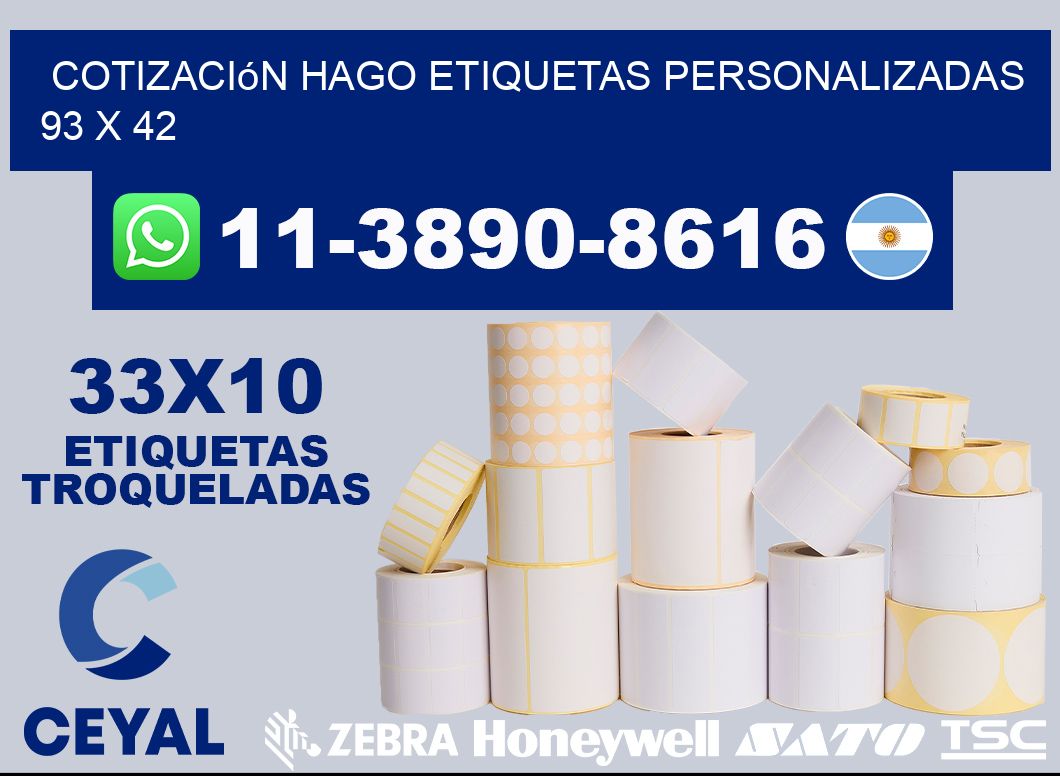 cotización hago etiquetas personalizadas 93 x 42