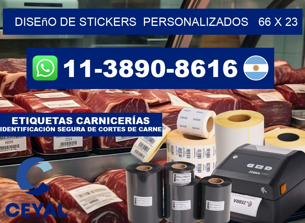 diseño de stickers personalizados 66 x 23