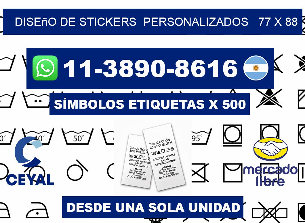 diseño de stickers personalizados 77 x 88