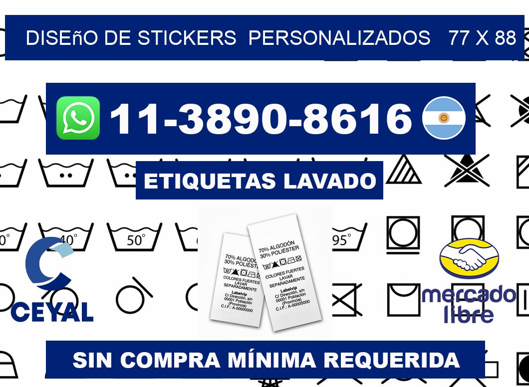 diseño de stickers personalizados 77 x 88