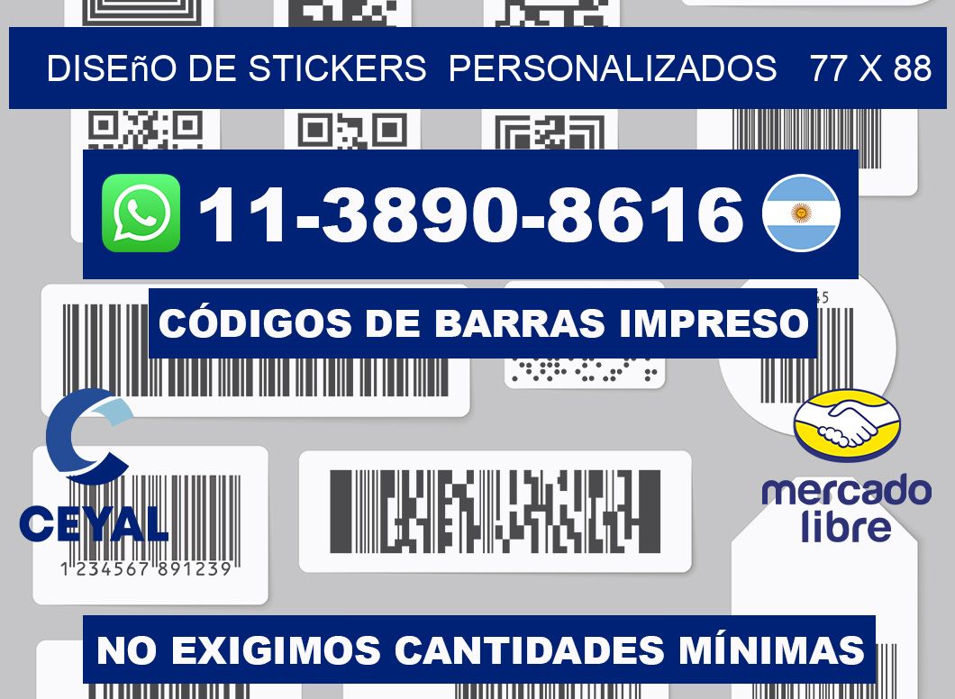 diseño de stickers personalizados 77 x 88