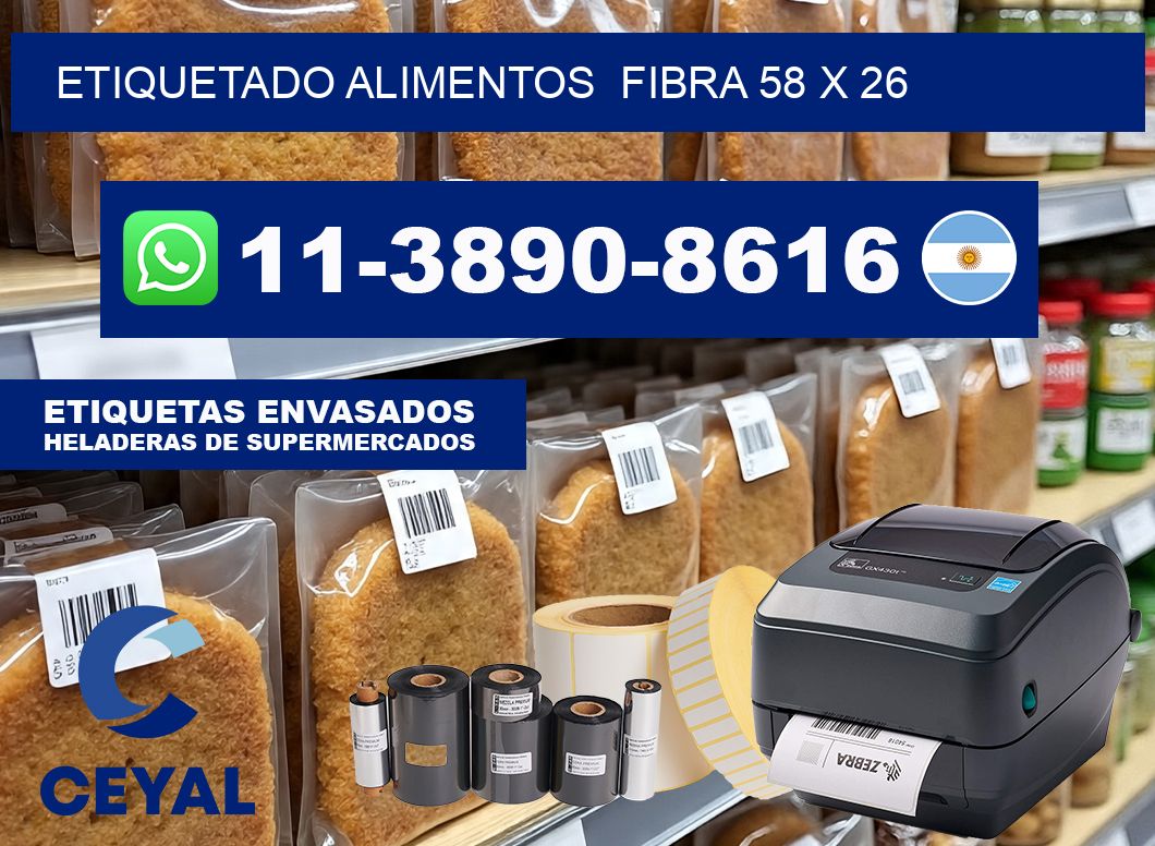 etiquetado alimentos  Fibra 58 x 26