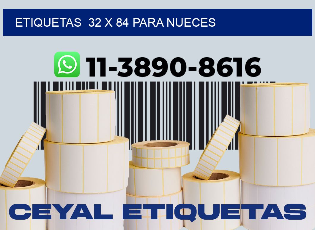 etiquetas 32 x 84 para Nueces