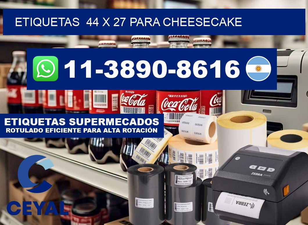 etiquetas 44 x 27 para Cheesecake