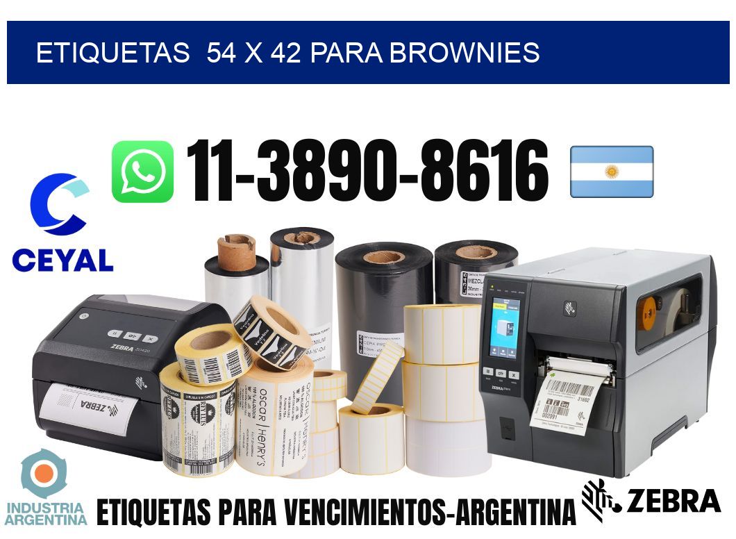 etiquetas 54 x 42 para Brownies