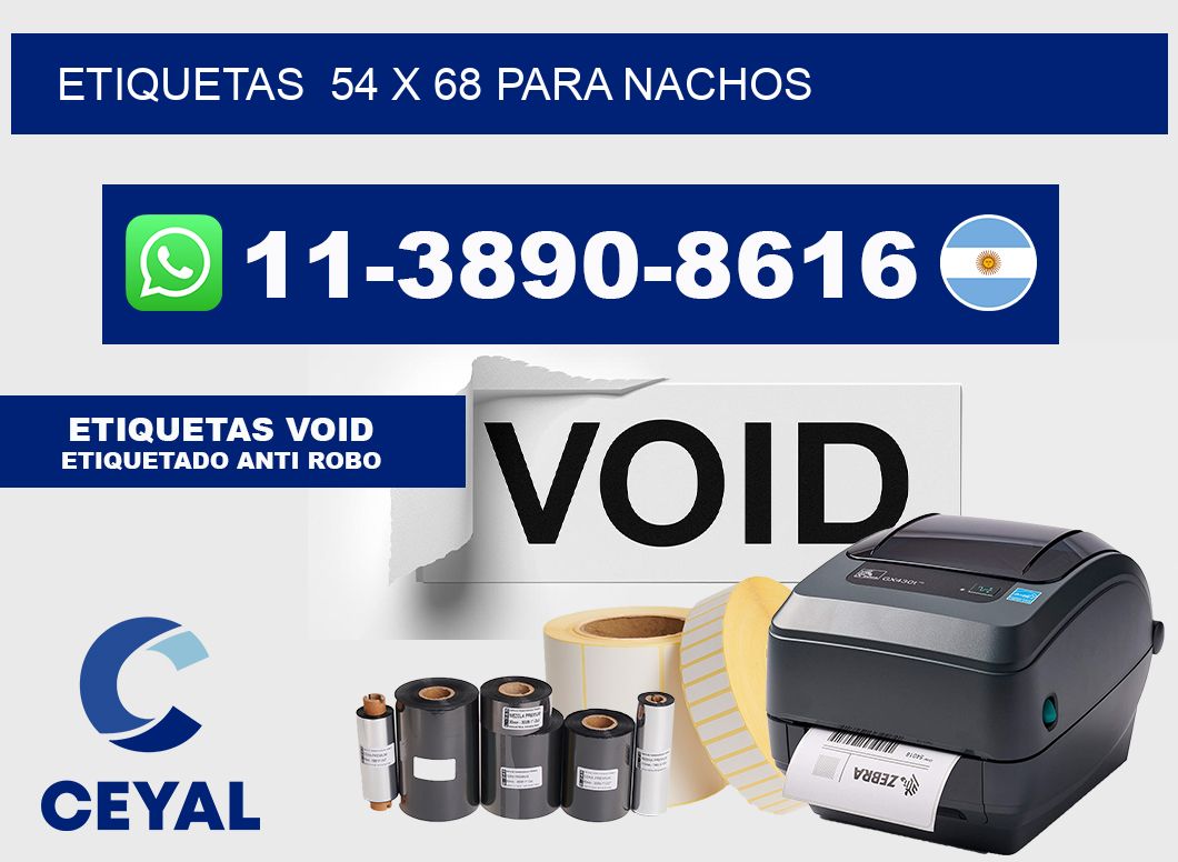 etiquetas 54 x 68 para Nachos